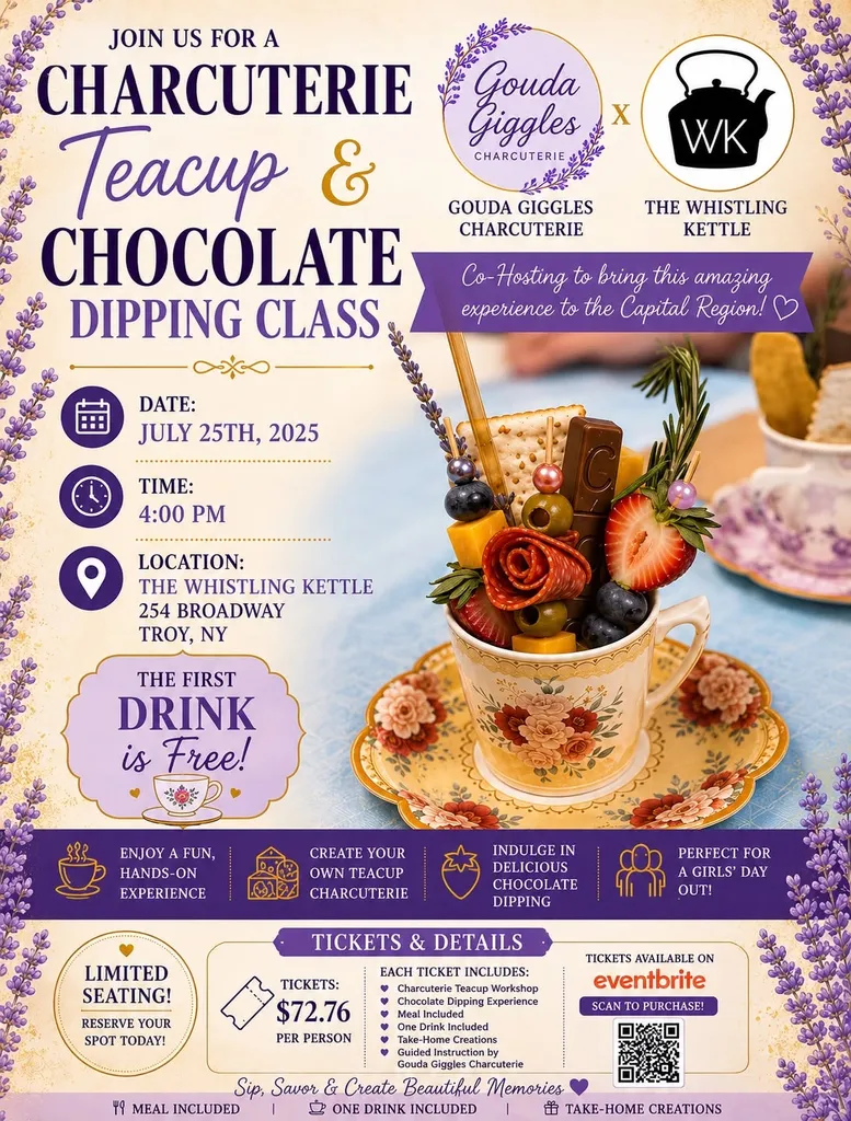 Charcuterie Teacup & Chocolate dipping Class
