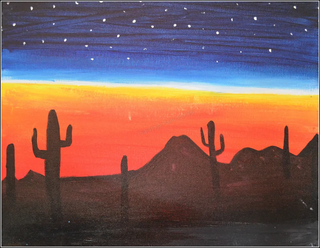 Sun Falling on the Desert