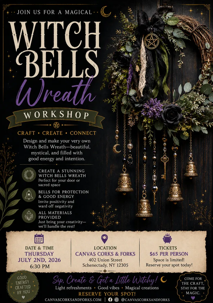 Witch Bells Wreath! Come for the craft & stay for the MAGIC!!