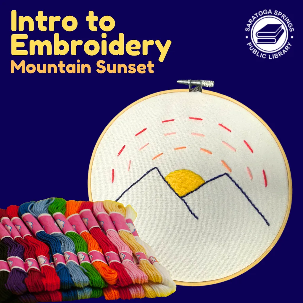 Intro to Embroidery: Mountain Sunset In-Person