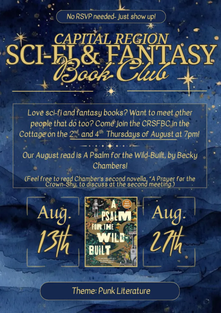 Capital Region Sci-Fi & Fantasy Book Club - "A Psalm for the Wild-Built"
