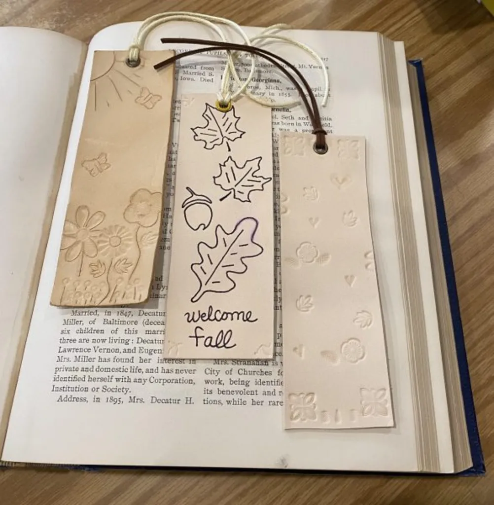 DIY Leather Bookmarks