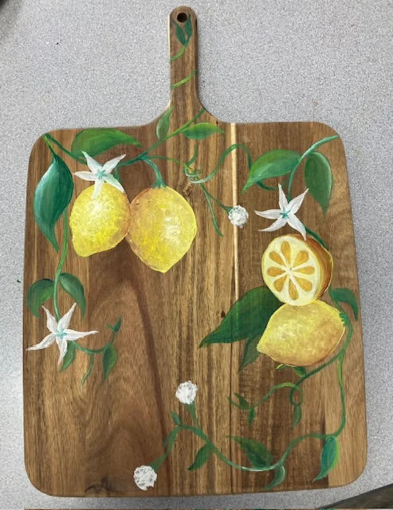 Lemon Charcuterie Board Paint, Pour, & Sip Event! 8/7/26 @ 6:00pm