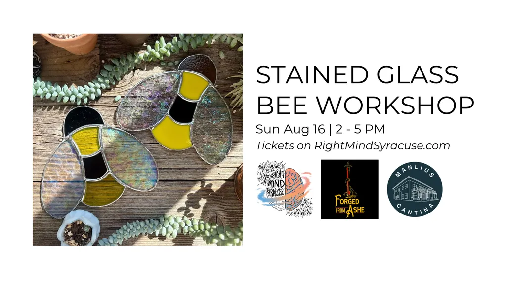 Right Mind Syracuse Stained Glass Bee Workshop