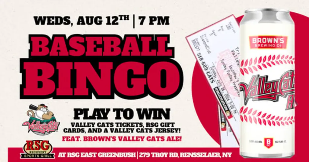 Baseball Bingo at RSG East Greenbush!
