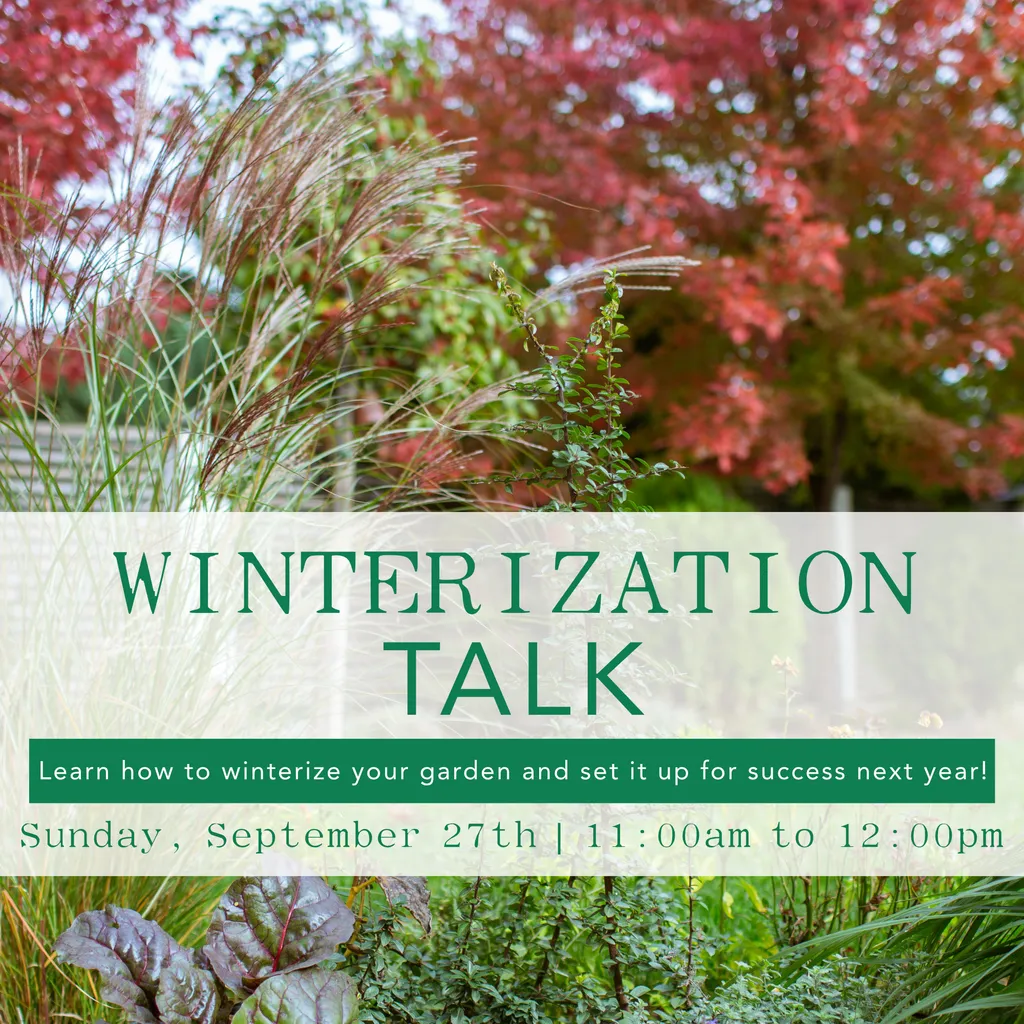 Winterization Talk with Greg Greene – September 27th | 11:00 AM to 12:00 PM