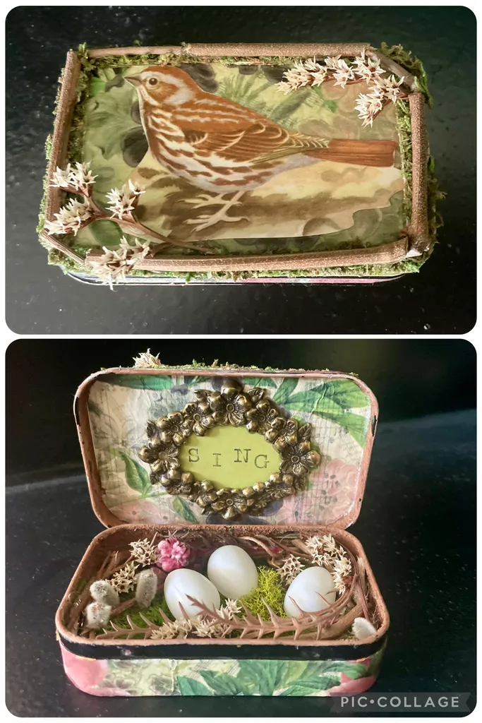 Altered Altoid Tin: Bird Nest Box