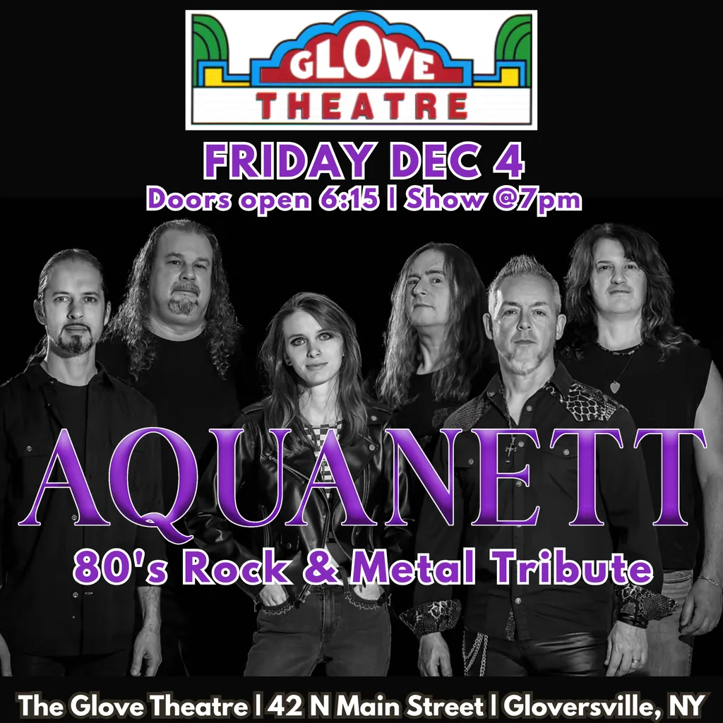 AQUANETT: 80's ROCK & METAL TRIBUTE — The Glove Theatre