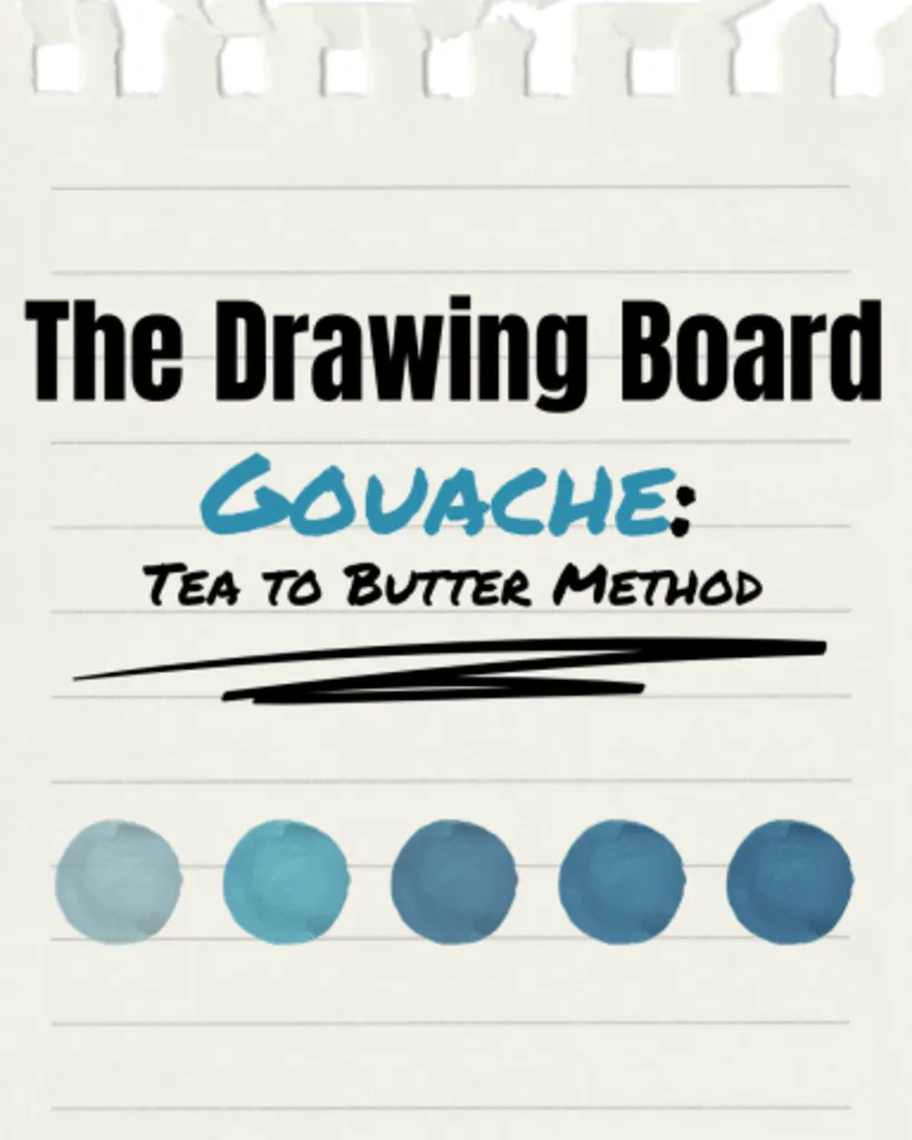 The Drawing Board: Gouache (Tea to Butter Method)