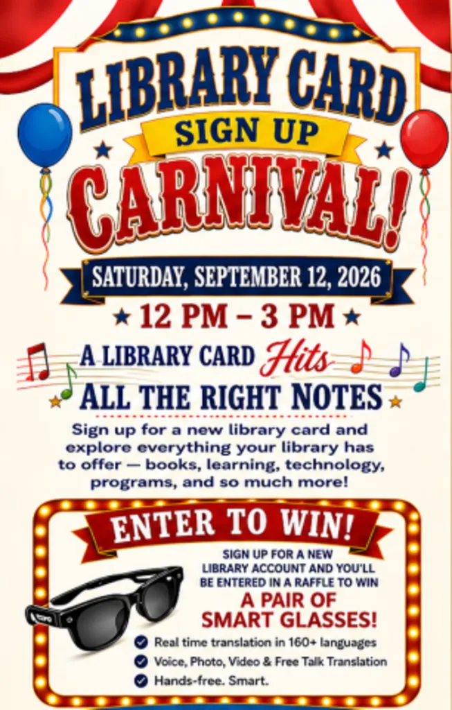 Library Card Sign Up Month Carnival