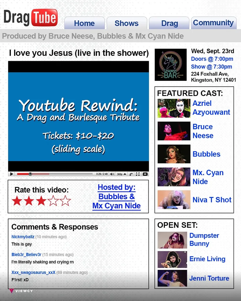 Youtube Rewind: A Drag & Burlesque Tribute