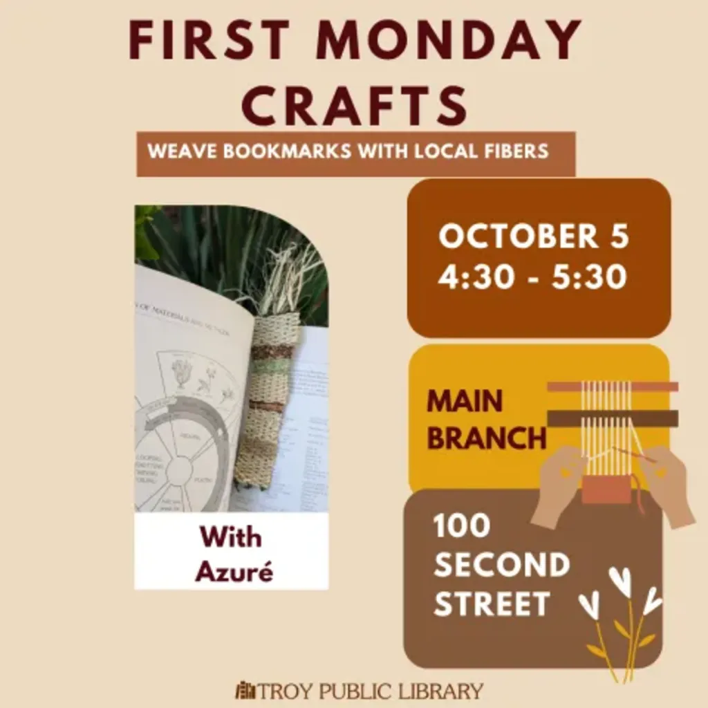 First Monday Crafts: Weaving Bookmarks with Azuré