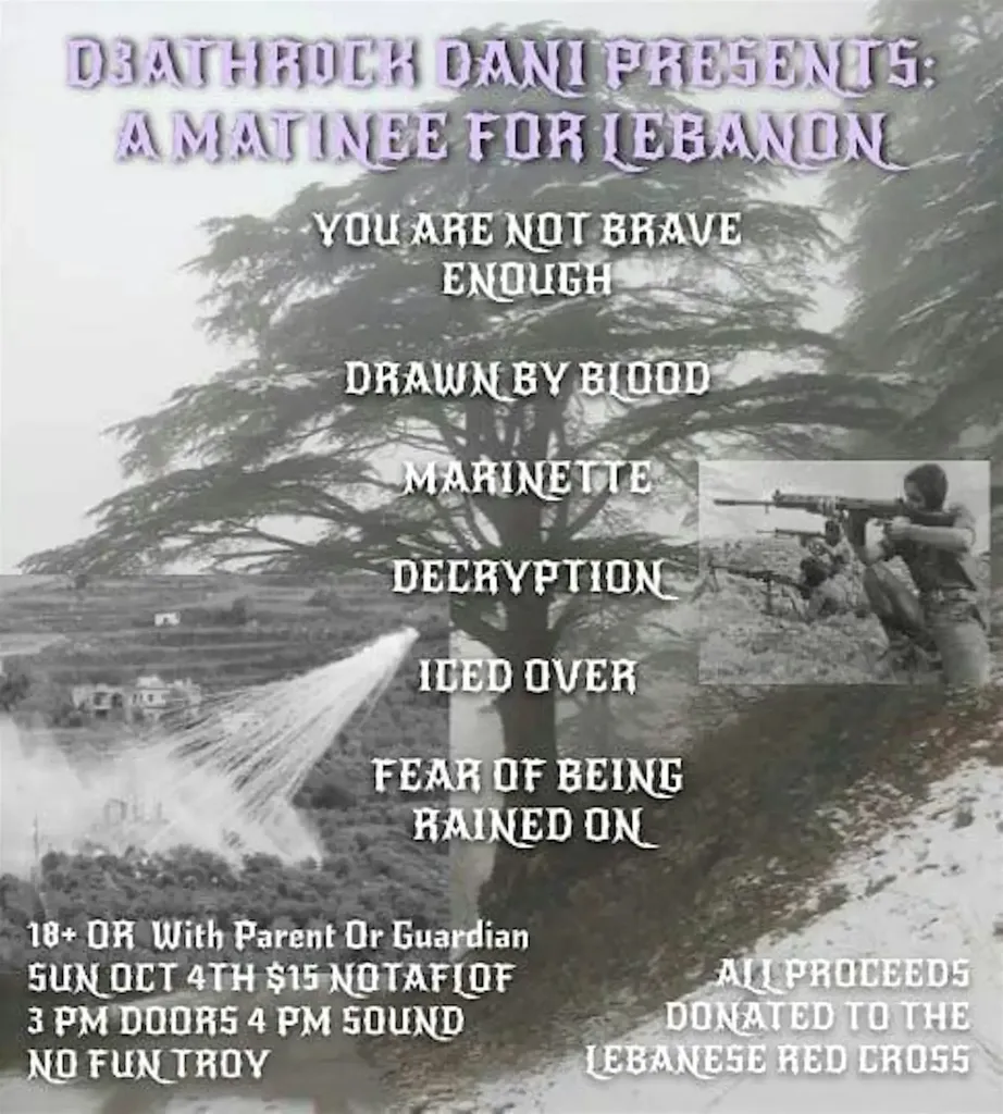 Deathrock Dani Presents: Matinee for Lebanon