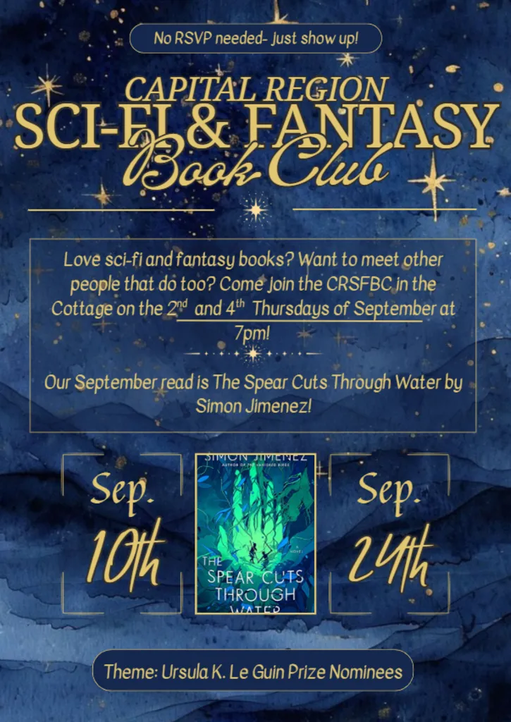 Capital Region Sci-Fi & Fantasy Book Club - "The Spear Cuts Through Water"