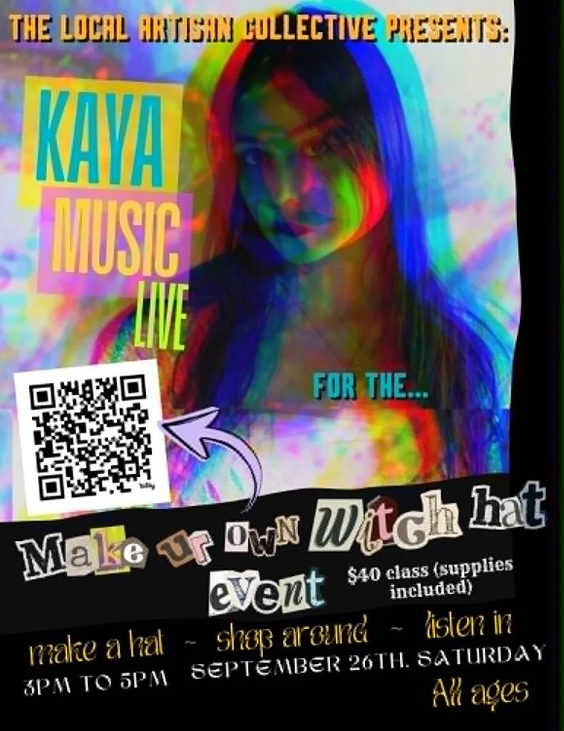 Upcoming Kaya Music, Free Concert on September 26th from 3:00 to 5:00 (with Kaya, in the store, FREE)