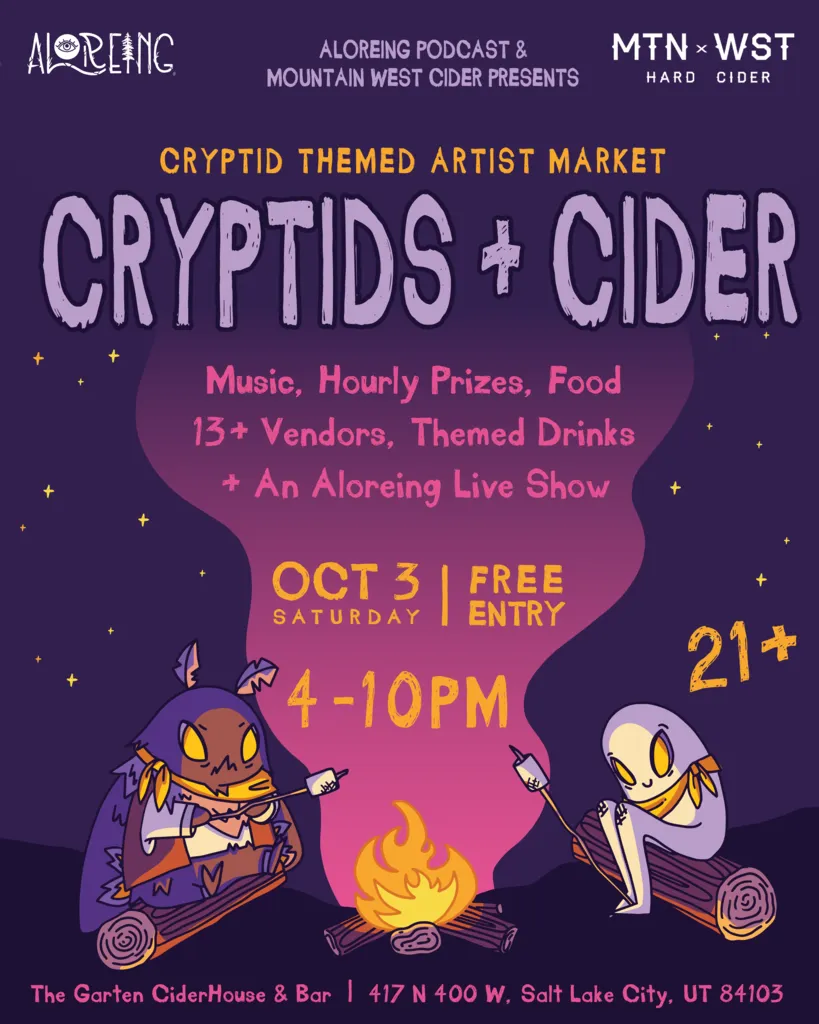Cryptids & Cider Art Market with Aloreing Podcast