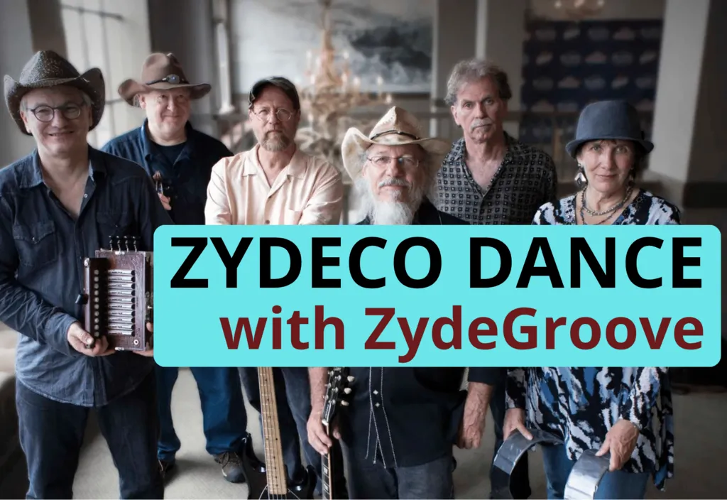Zydeco Dance, Sunday October 18th, 2026 – Beginner Lesson 3pm-Live Music & Dance 3:30pm