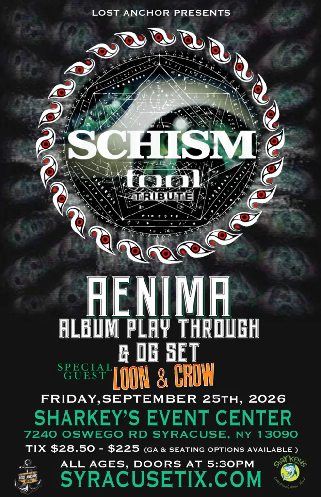 Schism – Tool Tribute Aenima Album Playthrough & OG set