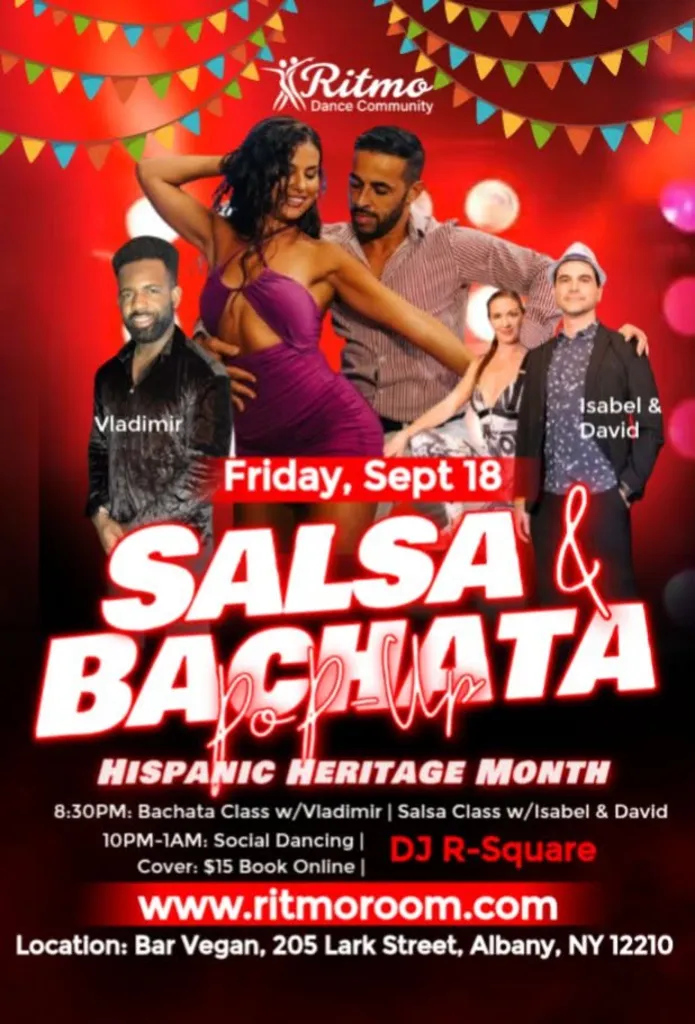 Salsa and Bachata Pop-Up: Hispanic Heritage Month Kick-Off Social (at Bar Vegan) 💃🏻