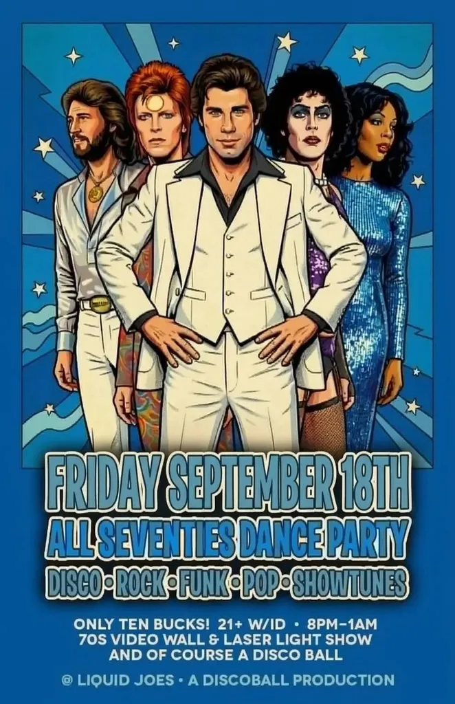 70's Dance Party-Disco-Rock-Funk-Pop-Glam