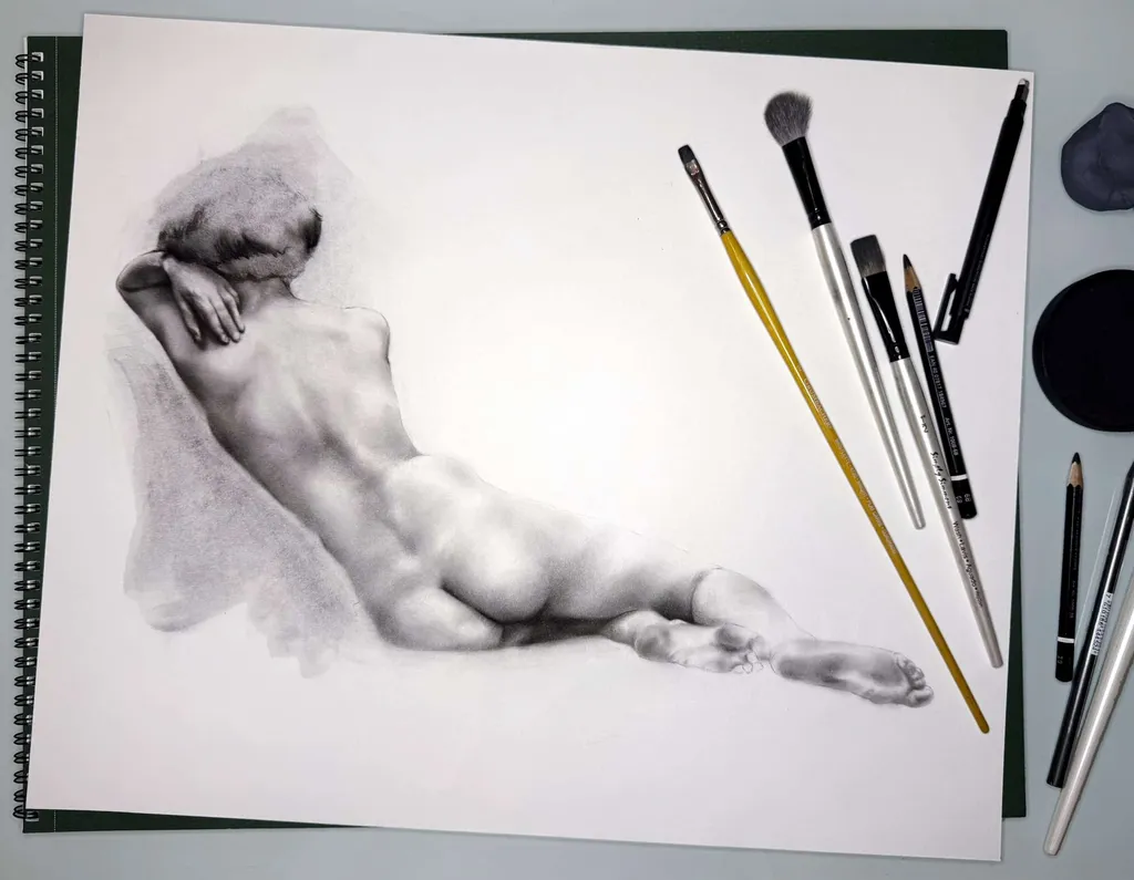 Powdered Graphite and Paint Brush Workshop