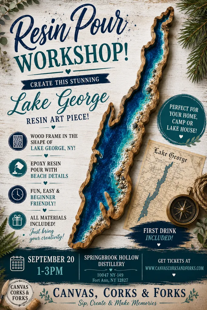 LAKE GEORGE EVENT!! Resin Pour Crafternoon!