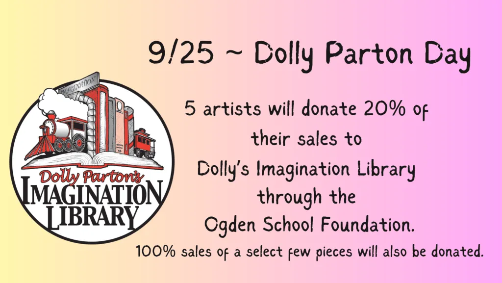 Upcoming Dolly Parton Day at TLAC, Friday, Sept 25 during store hours of 12noon-7pm (hosted by 5 different artists, all through out the store, prices will vary)