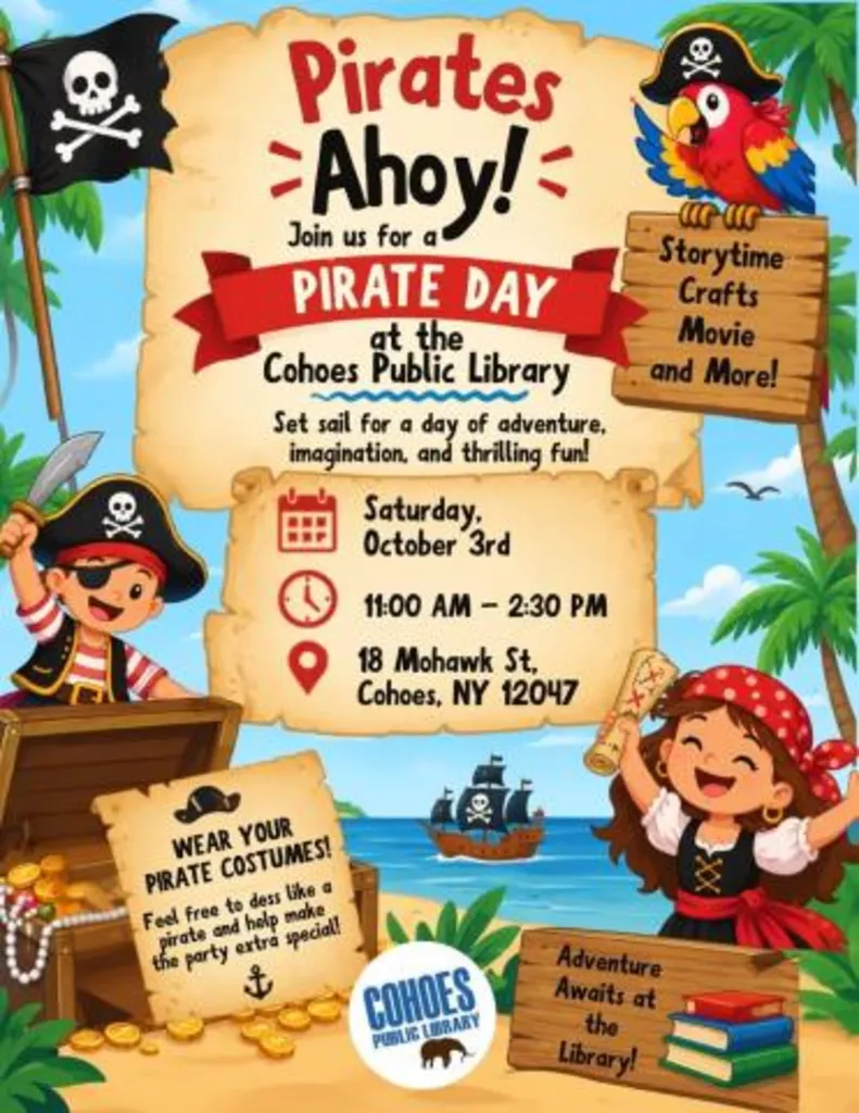 Pirate Day at the Library (Storytime, Crafts, Movie & More!)