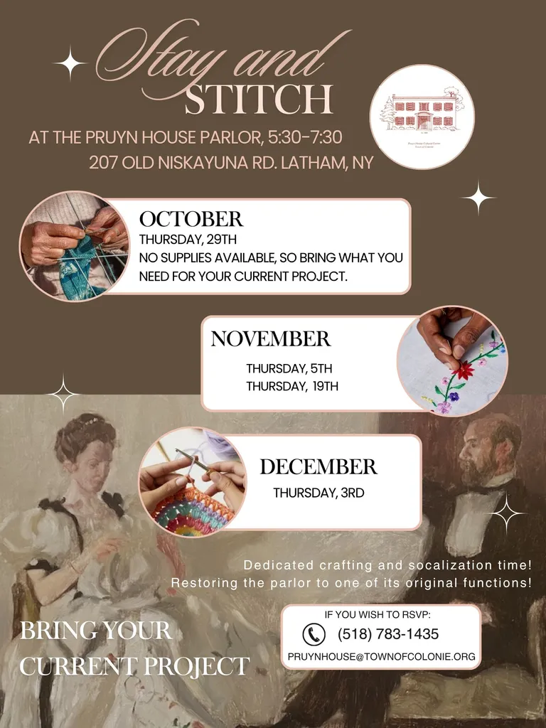 Stay & Stitch at the Parlor, a series