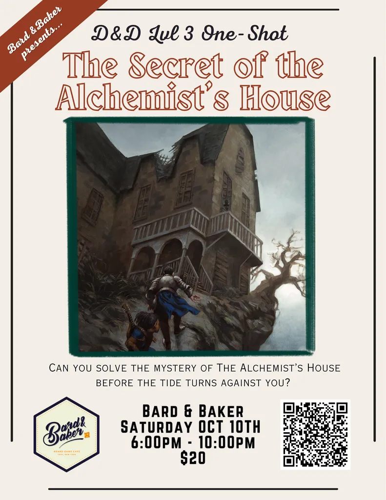 D&D One-Shot: "The Secret of the Alchemist's House" (Level 3)