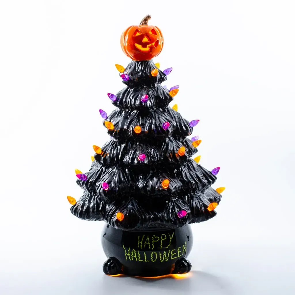 Ceramic Pumpkin Tree w/ lights!