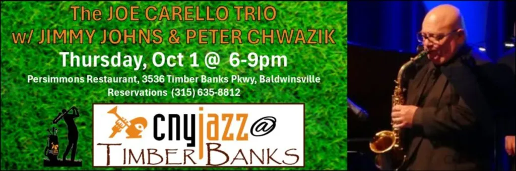 Jazz at Timber Banks - Oct 1 - CNY Jazz