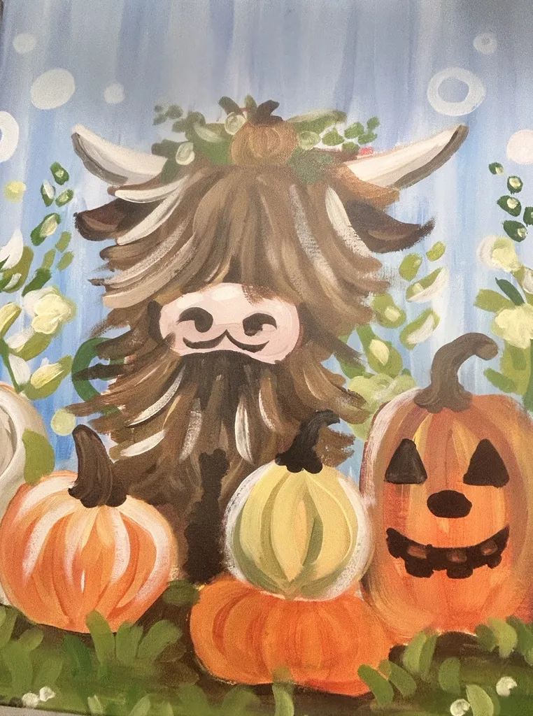 Autumn Highland Cow