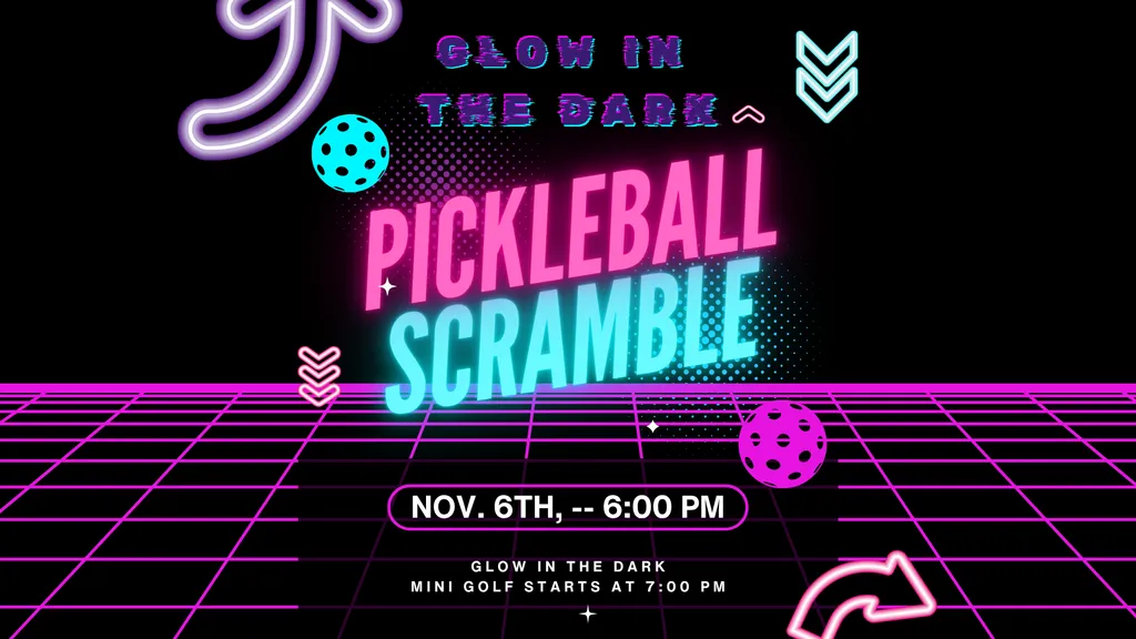 Glow In The Dark Pickleball Scramble
