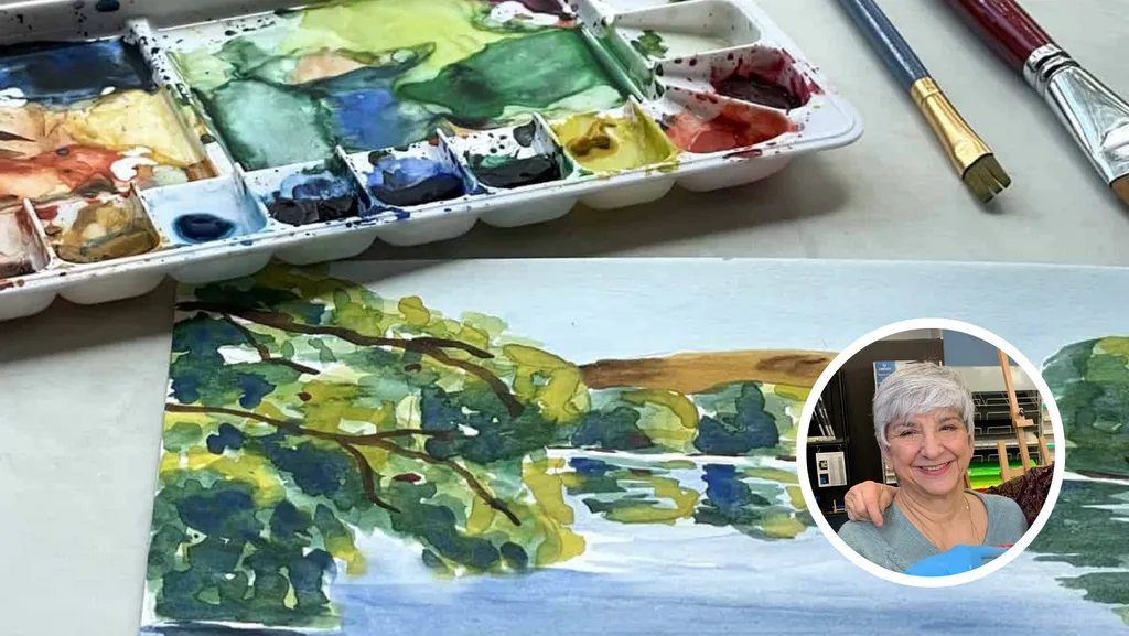Painting a Lake Scene in Watercolors with Kris Woodward