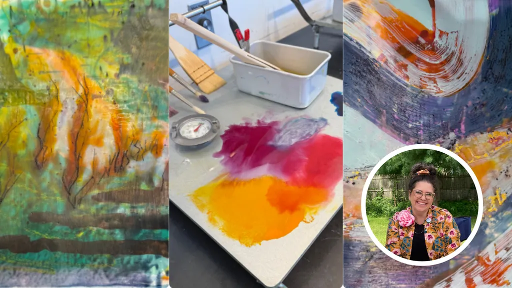 Encaustic Mixed Media Collage with Tracy Loring