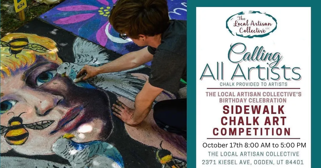 Upcoming 5th Annual Chalk Festival on October 17th from 8:00 am to 5:00pm (Join the fun, Outside the Store)