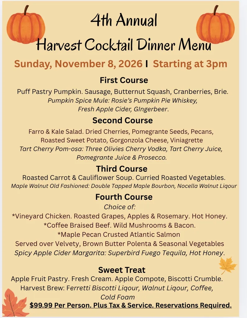 4th Annual Harvest Cocktail Dinner