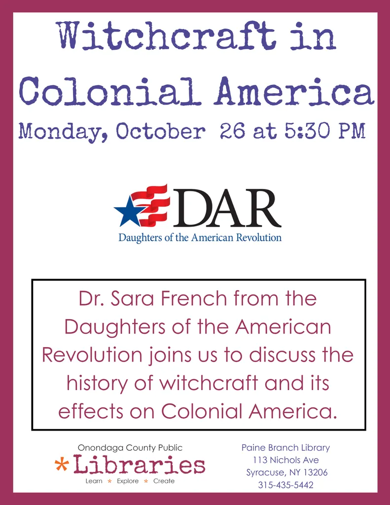 Witchcraft in Colonial America @ Paine