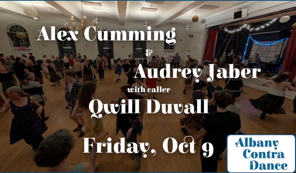 Oct 9 Contra Dance with Alex Cumming & Audrey Jaber
