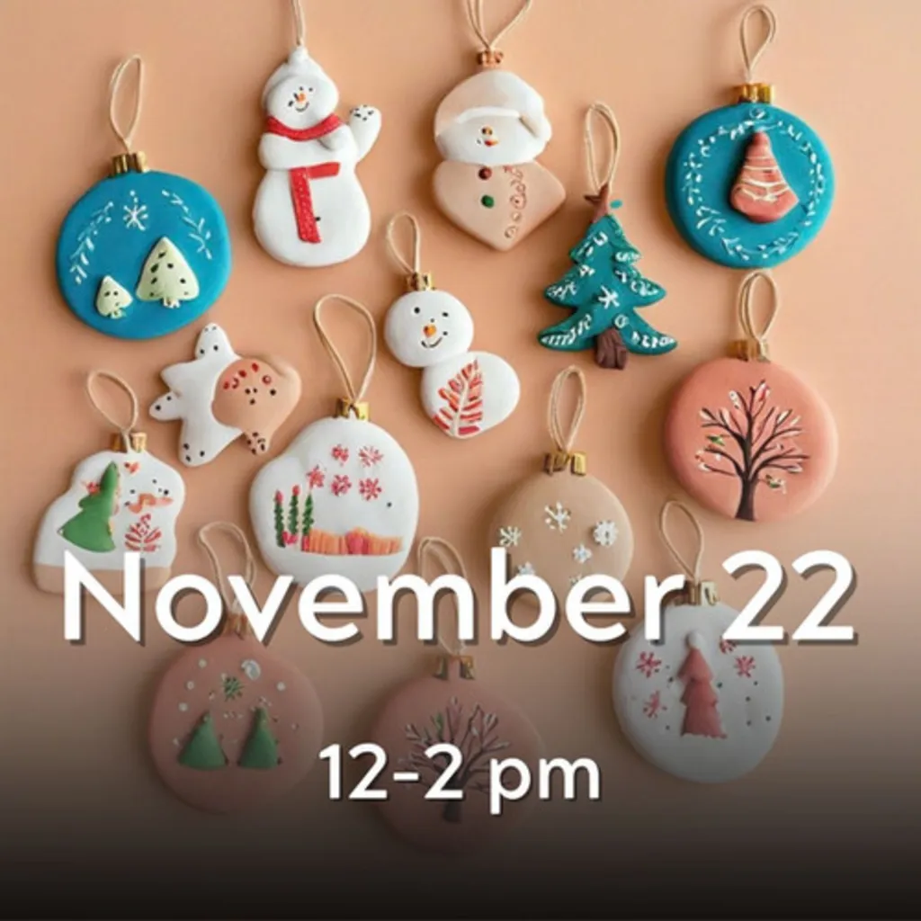 Kid/Parent Clay Christmas Ornaments - Sunday, November 22, 12-2 pm