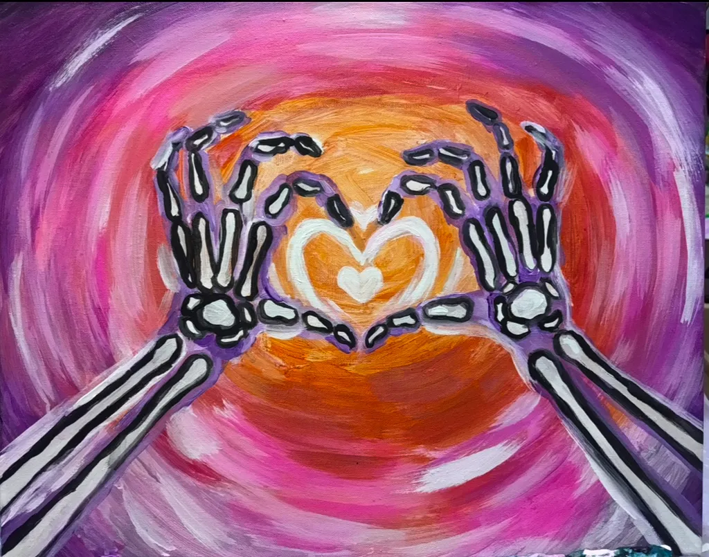 Skeleton Heart Hands