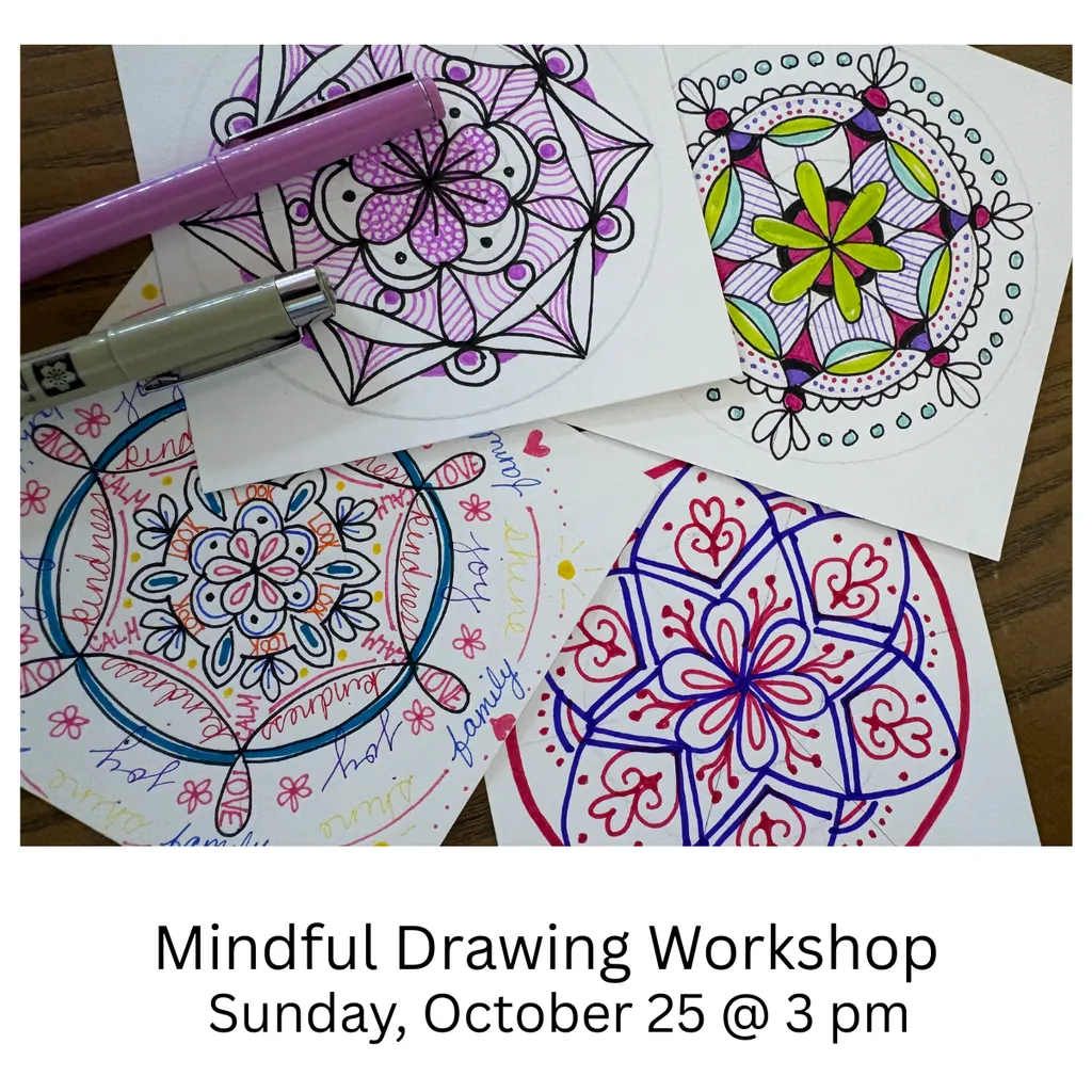 Mindful Drawing Workshop 10/25/26 @ 3 pm (Provides 12 meals)