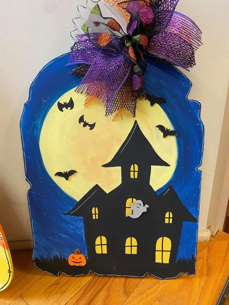 Haunted House on Tombstone Wood Cut Out! Or design your own!