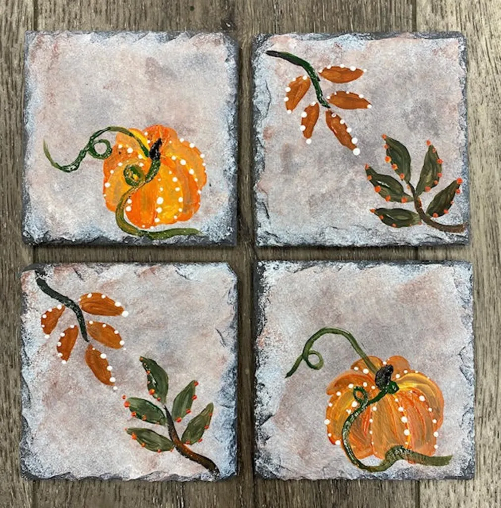 Harvest Slate Coaster Set Paint & Sip Event 11/7/26 @ 6:30pm