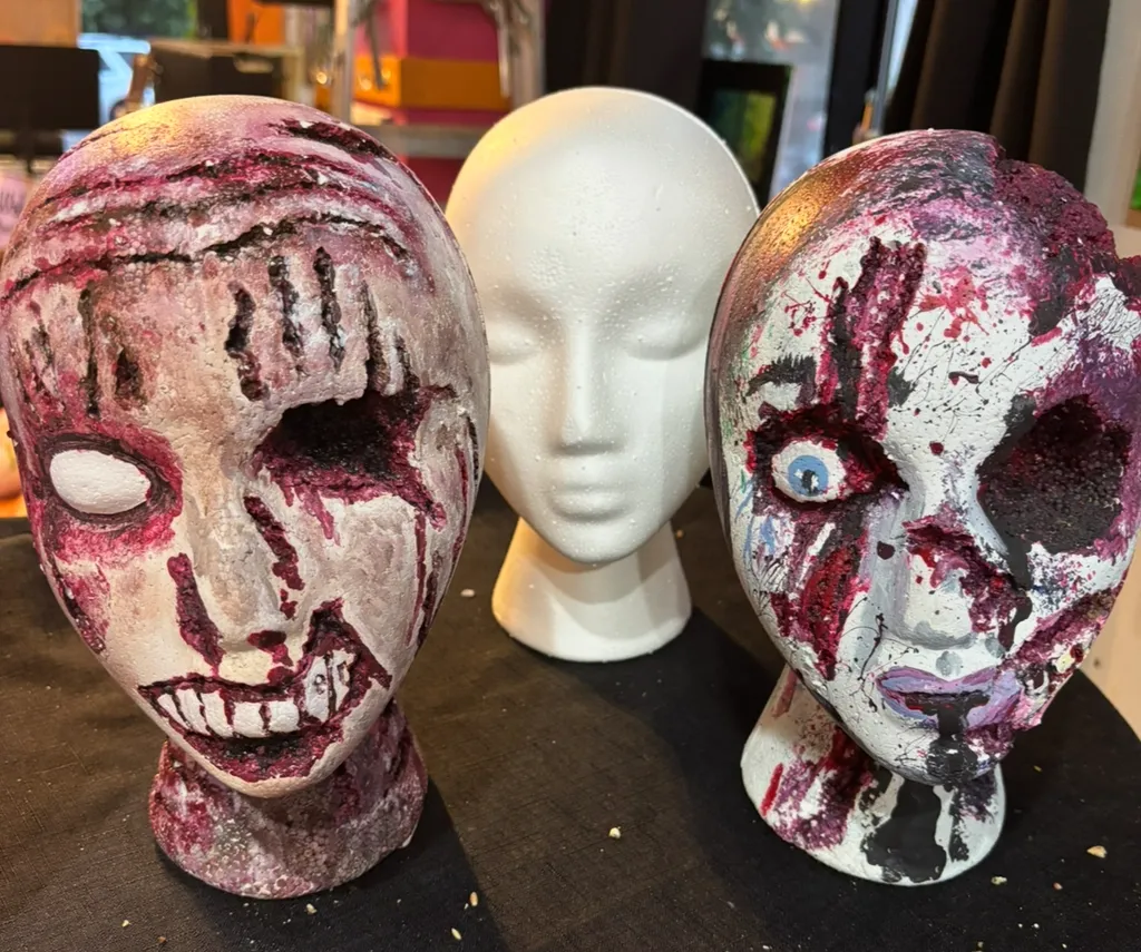Zombie Head Painting