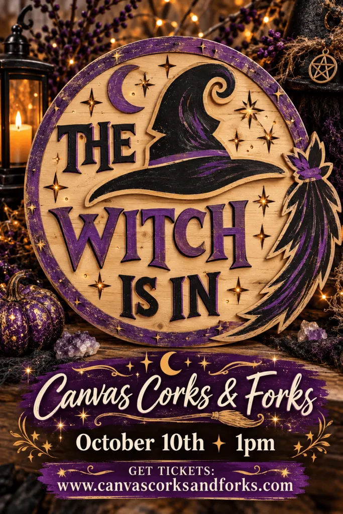 The Witch is In Wood Cut-Out Door Hanger!