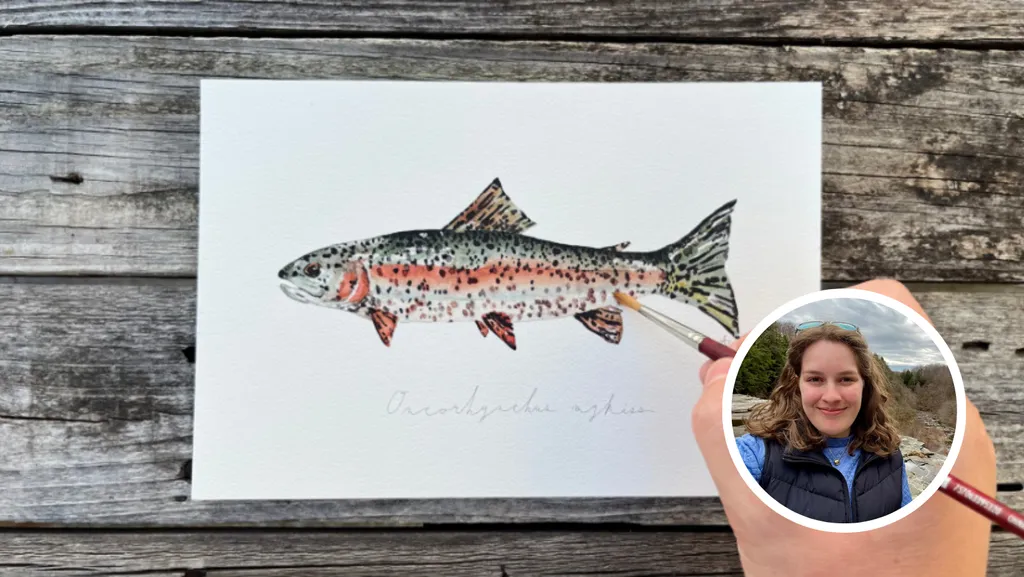 Watercolor Rainbow Trout with Stephanie Facchine