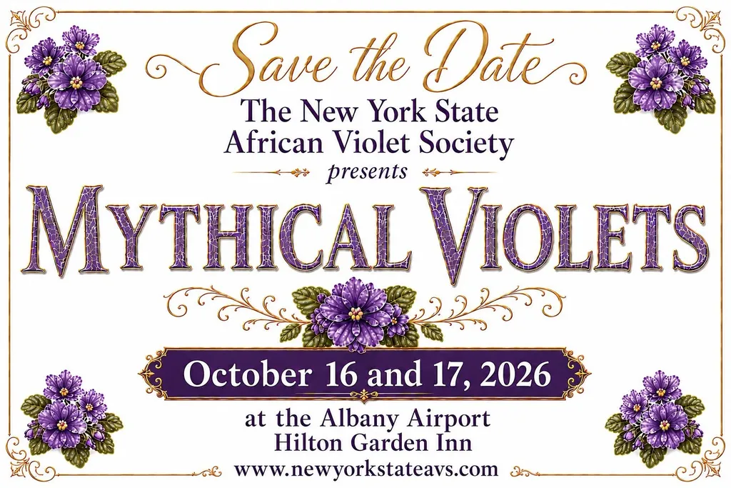 New York State African Violet Society Show and Convention — Mythical Violets