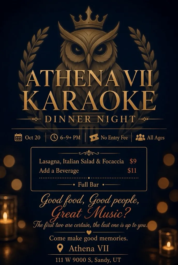 Karaoke Dinner Night Event